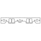 Cometic Gasket Cometic Chevy Gen1 Small Block V8 .060in Fiber Intake Manifold Gasket Set-Brodix IK 180/RR 180 Heads C5416-060