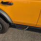 2021-2025 Ford Bronco 2/4 Dr Black Rock Rail Side Step Tungsten Steel