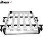 Universal Silver Roof Rack Luggage Carrier W/ Cross Bar Aluminum