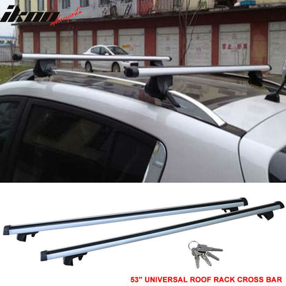 Universal CarRoof Cross Bar Luggage Cargo Carrier Rack W/Lock Aluminum