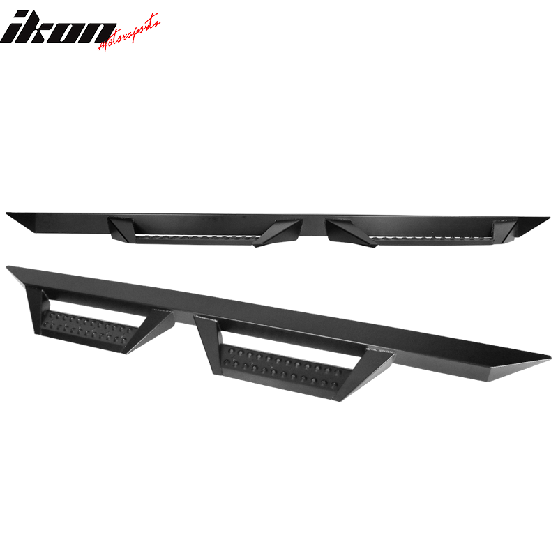 2007-2018 Chevy Silverado Crew Cab BZ Style Black Running Boards