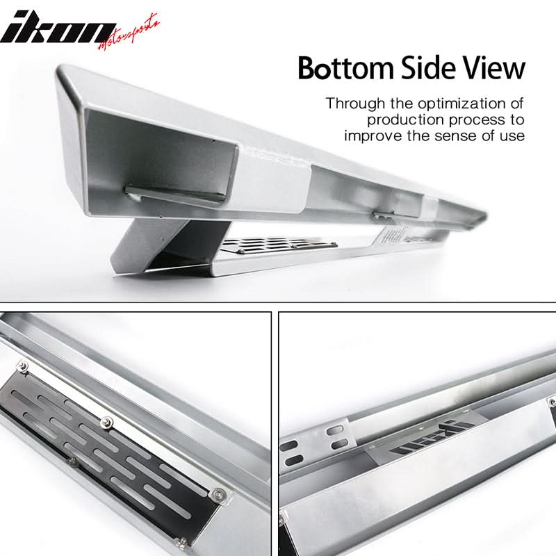 2007-2021 Toyota Tundra Double Cab IKON V1 Silver Running Boards Steel