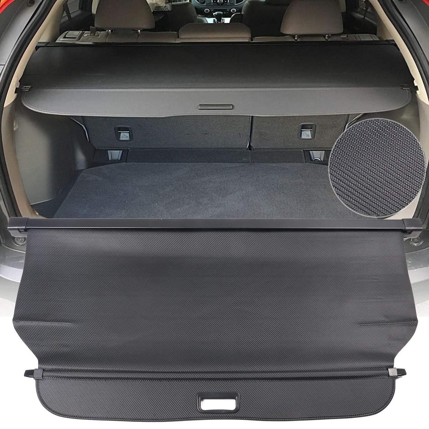 2012-2016 Honda CR-V OE Rear Luggage Cargo Cover Vinly Aluminum Rod