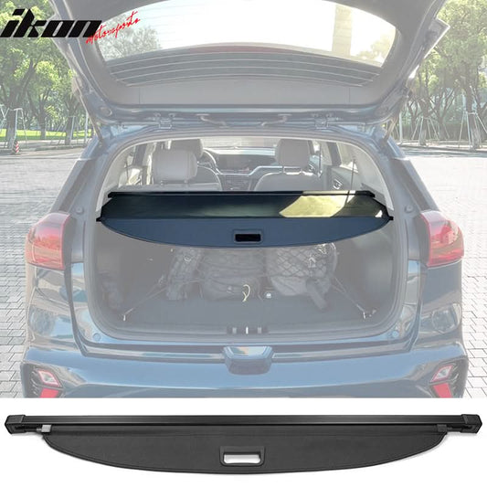2017-2022 Kia Niro 4DR Black Rear Trunk Cargo Cover PVC Aluminum Rod