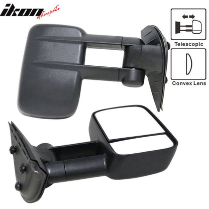 2007-2014 Silverado GMC Sierra Side Towing Mirrors Manual Non-Heated