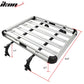 Universal Silver Roof Rack Luggage Carrier W/ Cross Bar Aluminum