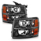 Anzo Chevy Silverado 07-13 Crystal Headlight Black Amber