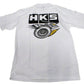 HKS Small Drift Performance White Turbee T-Shirt