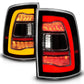 ANZO 09-18 Dodge Ram 1500 Sequential LED Taillights Black w/Switchback Amber Signal 311471