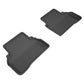3D MAXpider 2015-2020 Mercedes Benz C-Class Sedan W205 Kagu 2nd Row Floormats - Black L1MB06921509
