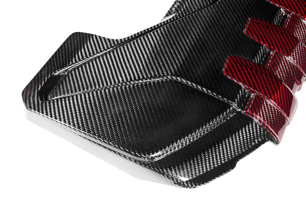 Eventuri Audi 8Y / 8V RS3 / 8S TTRS Black Carbon and Red Kevlar Engine Cover