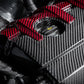 Eventuri Audi 8Y / 8V RS3 / 8S TTRS Black Carbon and Red Kevlar Engine Cover
