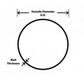 HPS Performance Products HPS 2-3/4" OD 60 Degree Bend 6061 Aluminum Elbow Pipe Tubing 16 Gauge w/ 2 3/4" CLR