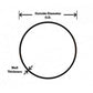 HPS Performance Products HPS 3-1/2" OD 60 Degree Bend 6061 Aluminum Elbow Pipe Tubing 16 Gauge w/ 5-5/8" CLR