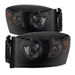 SPYDER Xtune Dodge Ram 1500 06-08 Amber Crystal Headlights Black Smoked HD-JH-DR06-AM-BSM 9030369