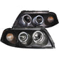 Anzo 2001-2005 Volkswagen Passat Projector Headlights w/ Halo Black