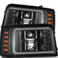 AlphaRex 92-96 Ford F-Series/Bronco LUXX-Series Proj Headlights Blk w/Actv Light SeqSig & SBDRL 880268 *Discontinued