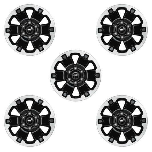 Ford Racing 21-22 Bronco 18in Black Machined Face Wheel Kit M-1007K-BB5