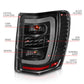 ANZO 1999-2004 Jeep Grand Cherokee LED Tail Lights w/ Light Bar Black Housing Clear Lens 311394