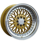 XXR 536 Wheel Hyper Gold / Machined Lip 16x8 0 4x100,4x114.3