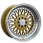 XXR 536 Wheel Hyper Gold / Machined Lip 17x9 +25 5x100,5x114.3