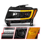 ANZO 11-13 Jeep Grand Cherokee (Factory Halogen Only) Projector Headlights w/Light Bar Swtchbk Black 111568