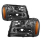 SPYDER Xtune Chevy Trailblazer 02-09 Crystal Headlights Black HD-JH-CTB02-AM-BK 9023538