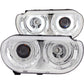 Anzo 2008-2014 Dodge Challenger Projector Headlights w/ Halo Chrome (CCFL)