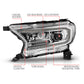 ANZO 19-23 Ford Ranger (Factory Halogen Models) Full LED Proj Headlights DRL/SeqSig Chrome - Pair 111633A