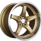 XXR 555 Wheel Hyper Gold / Machined Lip 18x10 +25 5x100,5x114.3