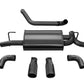 Corsa 18+ Jeep Wrangler JL 2.5in Dual Rear Exit Black Tips Sport Axle-Back Exhaust 21014BLK