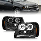 ANZO 02-09 Chevrolet Trailblazer (Will Not Fit 06-09 LT) Projector Headlights w/Halo Black Housing 111572