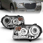 Anzo 2005-2010 Chrysler 300C Projector Headlights w/ Halo Chrome (CCFL) G2