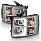ANZO 2007-2013 Chevy Silverado 1500 Projector Plank Style Chrome Amber 111481