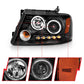 Anzo 2004-2008 Ford F-150 Projector Headlights w/ Halo and LED Black G2