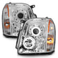 Anzo 2007-2014 Gmc Yukon Projector Headlights w/ Halo Chrome (CCFL)