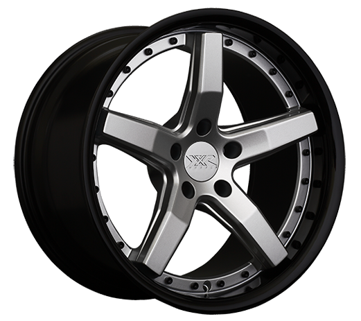 XXR 569 Wheel Silver / Gloss Black Lip 18x10 +20 5x4.5