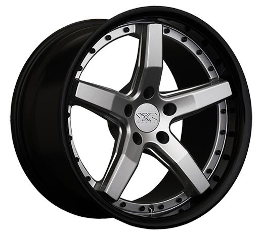 XXR 569 Wheel Silver / Gloss Black Lip 20x9 +35 5x120