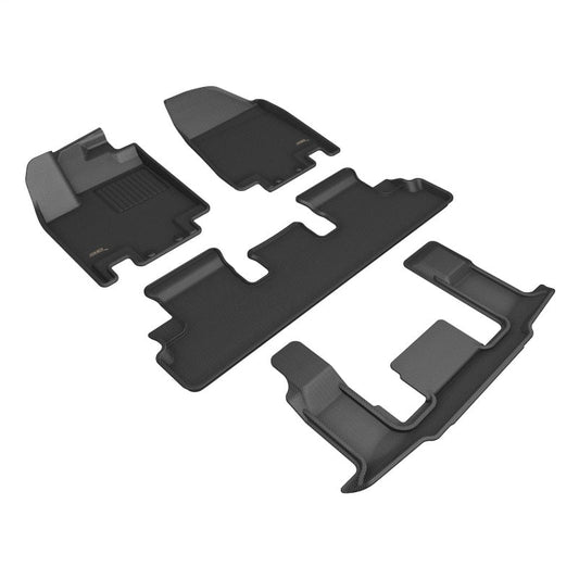 3D MAXpider 3D MAXider 22-24 Nissan Pathfinder 7-Seat Kagu Black Floor Mat - Row 1/2/3 L1NS14901509