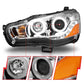 Anzo 2008-2015 Mitsubishi Lancer Projector Headlights w/ Halo Chrome (CCFL)