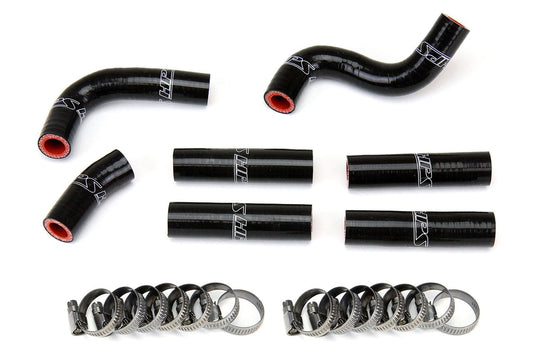 HPS Performance HPS Black Reinforced Silicone Complete Pesky Heater Hose Kit 1FZ-FE Toyota 92-97 Land Cruiser FJ80 4.5L I6 without rear heater
