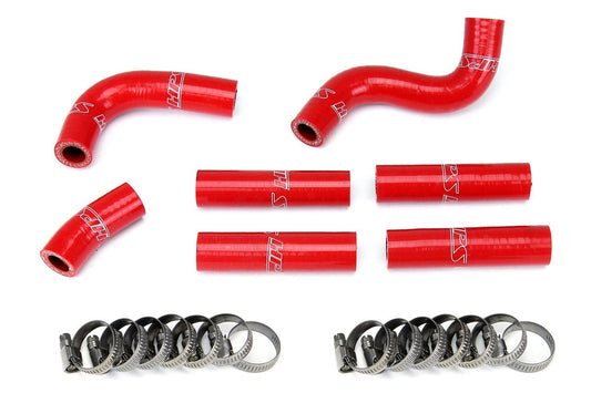 HPS Performance Products HPS Red Reinforced Silicone Complete Pesky Heater Hose Kit 1FZ-FE Toyota 92-97 Land Cruiser FJ80 4.5L I6 without rear heater