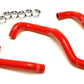HPS Performance Products HPS Red Reinforced Silicone Heater Hose Kit Nissan 95-98 240SX S14 KA24DE