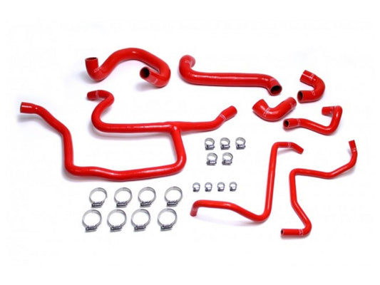 HPS Performance Products HPS Reinforced Red Silicone Radiator Hose + Heater Hose Kit Coolant BMW 88-92 E30 325i 325is 325ix 2.5L US Spec