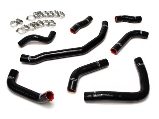 HPS Performance Products HPS Black Reinforced Silicone Coolant Hose Complete kit (8pc) front radiator + rear engine Toyota 90-99 MR2 3SGTE Turbo