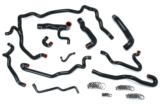 HPS Performance HPS Black Reinforced Silicone Radiator + Heater Hose Kit Coolant BMW 04-05 530i E60 Left Hand Drive