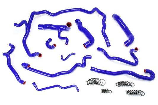 HPS Performance HPS Blue Reinforced Silicone Radiator + Heater Hose Kit Coolant BMW 04-05 530i E60 Left Hand Drive