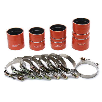 HPS Performance Products HPS High Temp Aramid Reinforced Silicone Intercooler Hose Boots Kit Ford 2008-2010 F550 Superduty 6.4L V8 Powerstroke Diesel Turbo