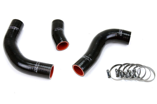 HPS Performance Products HPS Reinforced Black Silicone Radiator Hose Kit Coolant Toyota 88-90 Land Cruiser FJ62 4.0L I6