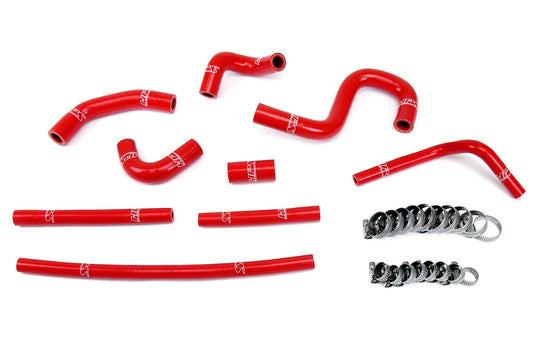 HPS Performance HPS Reinforced Red Silicone Heater Hose Kit Coolant Toyota 96-02 4Runner 3.4L V6 with rear heater
